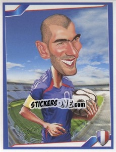 Sticker Zinedine Zidane - Berlin Clasificatorias Mundial 2014 n. 185 - Editorial Berlin