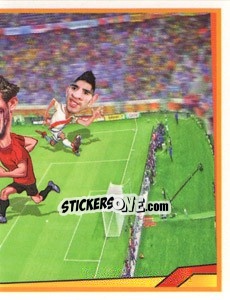 Sticker Peru vs Espana - Berlin Clasificatorias Mundial 2014 n. 190 - Editorial Berlin