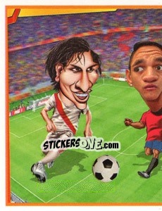 Sticker Peru vs Chile - Berlin Clasificatorias Mundial 2014 n. 194 - Editorial Berlin
