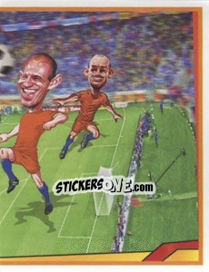 Sticker Uruguay vs Holanda - Berlin Clasificatorias Mundial 2014 - Editorial Berlin