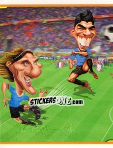 Sticker Uruguay vs Holanda - Berlin Clasificatorias Mundial 2014 n. 202 - Editorial Berlin
