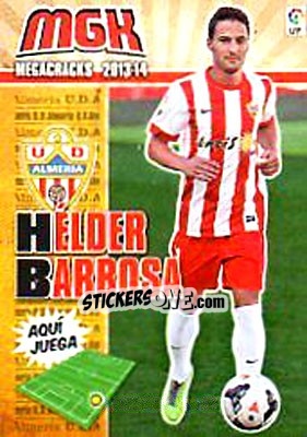 Sticker Helder Barbosa - Liga BBVA 2013-2014. Megacracks n. 17bis - Panini