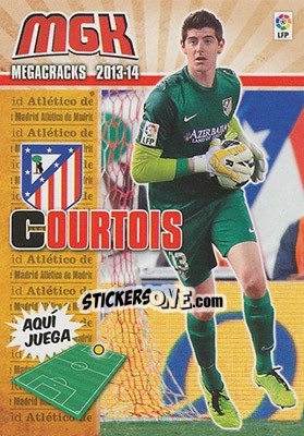 Sticker Courtois - Liga BBVA 2013-2014. Megacracks n. 38 - Panini