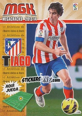 Sticker Tiago Mendes - Liga BBVA 2013-2014. Megacracks n. 44 - Panini