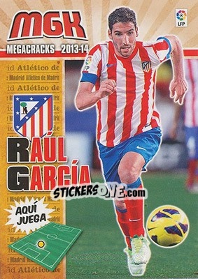 Cromo Raúl García - Liga BBVA 2013-2014. Megacracks - Panini
