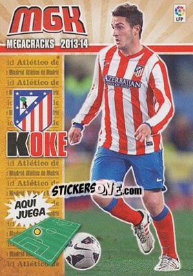 Sticker Koke - Liga BBVA 2013-2014. Megacracks - Panini