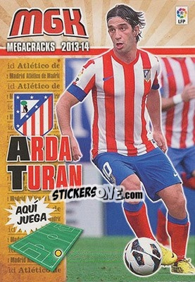 Sticker Arda Turan - Liga BBVA 2013-2014. Megacracks - Panini