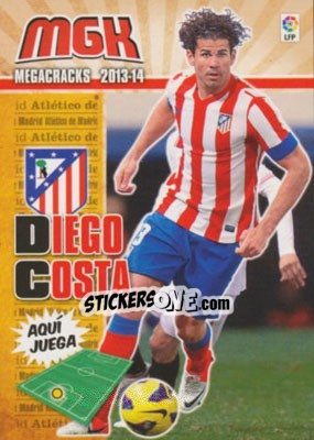 Sticker Diego Costa - Liga BBVA 2013-2014. Megacracks n. 54 - Panini