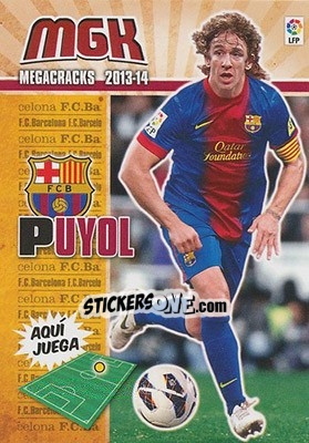 Sticker Puyol - Liga BBVA 2013-2014. Megacracks - Panini