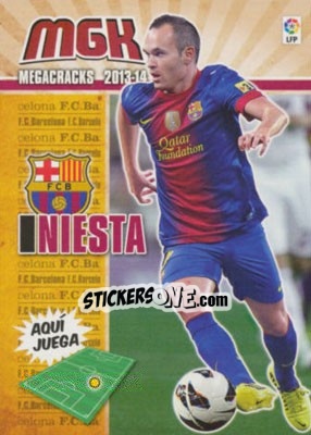 Sticker Iniesta - Liga BBVA 2013-2014. Megacracks n. 67 - Panini