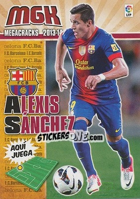 Sticker Alexis Sánchez - Liga BBVA 2013-2014. Megacracks n. 69 - Panini