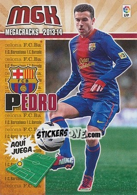 Sticker Pedro Rodríguez - Liga BBVA 2013-2014. Megacracks n. 71 - Panini