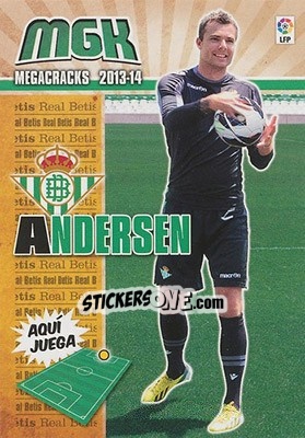 Sticker Stephan Andersen - Liga BBVA 2013-2014. Megacracks n. 74 - Panini