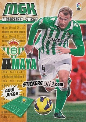 Sticker Amaya - Liga BBVA 2013-2014. Megacracks - Panini