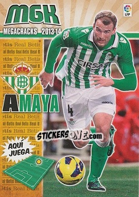 Sticker Amaya - Liga BBVA 2013-2014. Megacracks n. 76 - Panini
