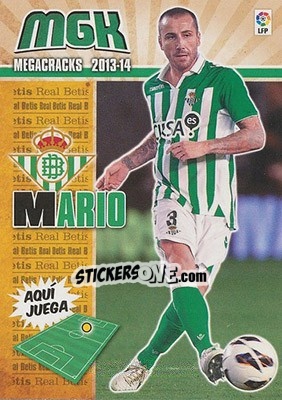 Figurina Mario - Liga BBVA 2013-2014. Megacracks - Panini