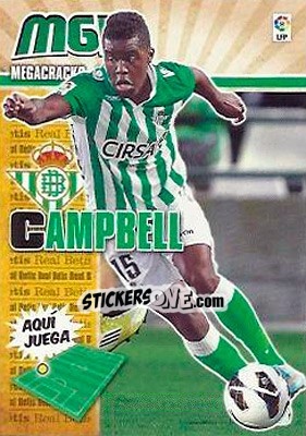 Sticker Joel Campbell - Liga BBVA 2013-2014. Megacracks - Panini