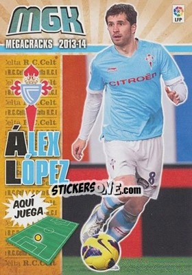 Sticker Álex López - Liga BBVA 2013-2014. Megacracks n. 103 - Panini