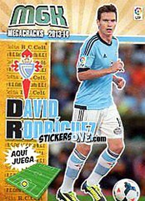 Sticker David Rodríguez - Liga BBVA 2013-2014. Megacracks - Panini
