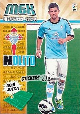 Sticker Nolito - Liga BBVA 2013-2014. Megacracks - Panini