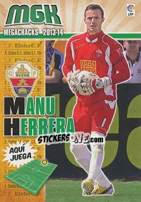 Cromo Manu Herrera - Liga BBVA 2013-2014. Megacracks - Panini