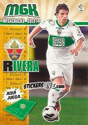 Sticker Rivera - Liga BBVA 2013-2014. Megacracks - Panini
