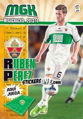 Sticker Rubén Pérez - Liga BBVA 2013-2014. Megacracks n. 120bis - Panini