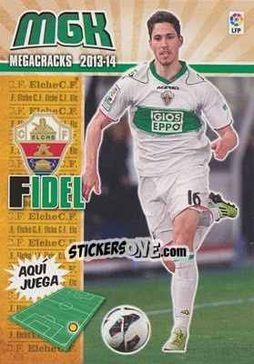 Sticker Fidel - Liga BBVA 2013-2014. Megacracks - Panini