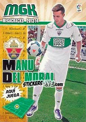 Sticker Manu del Moral - Liga BBVA 2013-2014. Megacracks n. 125 - Panini