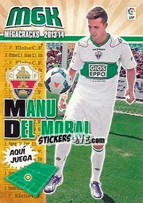 Figurina Manu del Moral - Liga BBVA 2013-2014. Megacracks - Panini