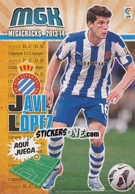 Cromo Javi López - Liga BBVA 2013-2014. Megacracks n. 129 - Panini
