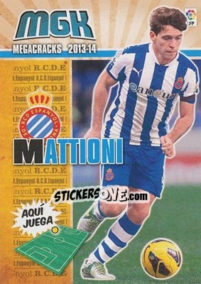 Figurina Mattioni - Liga BBVA 2013-2014. Megacracks n. 130 - Panini