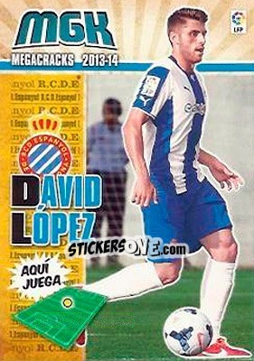 Sticker David López - Liga BBVA 2013-2014. Megacracks n. 139 - Panini