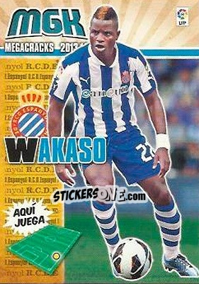 Sticker Wakaso - Liga BBVA 2013-2014. Megacracks n. 141 - Panini