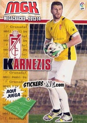 Sticker Karnezis - Liga BBVA 2013-2014. Megacracks - Panini