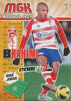 Sticker Brahimi - Liga BBVA 2013-2014. Megacracks n. 173 - Panini