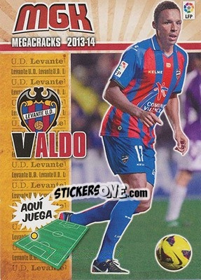 Sticker Valdo - Liga BBVA 2013-2014. Megacracks n. 195 - Panini