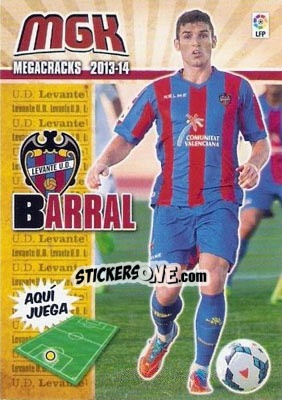 Sticker Barral - Liga BBVA 2013-2014. Megacracks - Panini