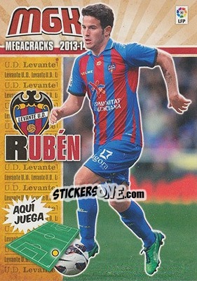 Cromo Rubén - Liga BBVA 2013-2014. Megacracks - Panini