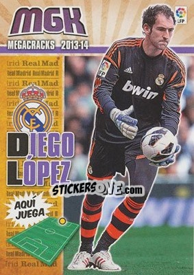 Sticker Diego López - Liga BBVA 2013-2014. Megacracks - Panini