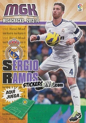 Figurina Sergio Ramos - Liga BBVA 2013-2014. Megacracks - Panini
