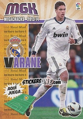 Sticker Varane - Liga BBVA 2013-2014. Megacracks n. 204 - Panini