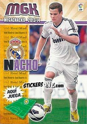 Sticker Nacho Fernández - Liga BBVA 2013-2014. Megacracks n. 207bis - Panini