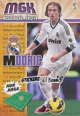 Sticker Modric - Liga BBVA 2013-2014. Megacracks n. 210 - Panini