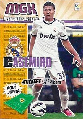 Sticker Casemiro - Liga BBVA 2013-2014. Megacracks n. 211bis - Panini