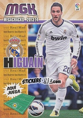 Sticker Higuain - Liga BBVA 2013-2014. Megacracks n. 214 - Panini