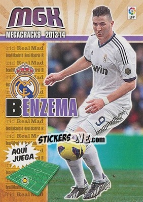 Sticker Benzema - Liga BBVA 2013-2014. Megacracks - Panini