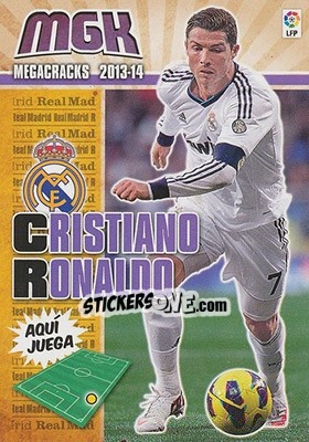 Cromo Cristiano Ronaldo - Liga BBVA 2013-2014. Megacracks - Panini