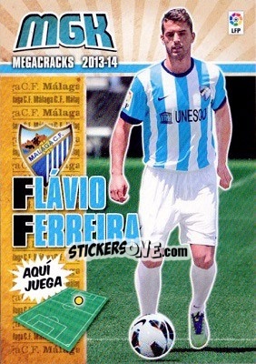 Sticker Flavio Ferreira - Liga BBVA 2013-2014. Megacracks n. 221 - Panini