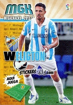 Sticker Weligton - Liga BBVA 2013-2014. Megacracks - Panini